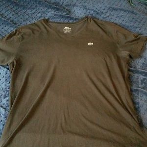 BLACK size 6 Lacoste V-neck